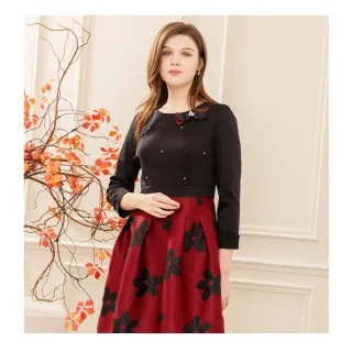 【IRIS 艾莉詩】經典修身鑽飾洋裝-2色(46688)