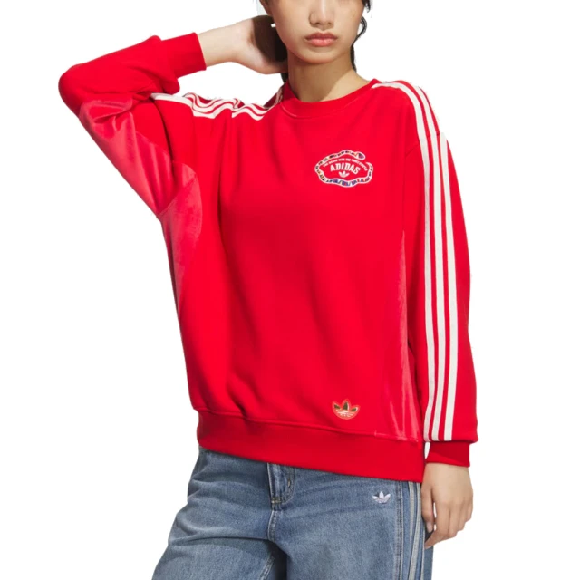 adidas 愛迪達 圓領長袖T恤 運動 休閒 LNY W CREW 女 - JL8424