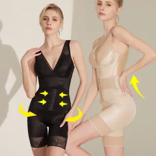 【beaulace 薄蕾絲】透氣連身修飾塑身衣 輕塑型 纖纖腰 速(三種塑身效果一次滿足)