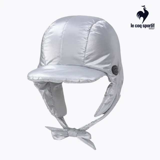 【LE COQ SPORTIF 公雞】高爾夫系列 女款銀色氣墊保暖耳罩帽子QLU0R123