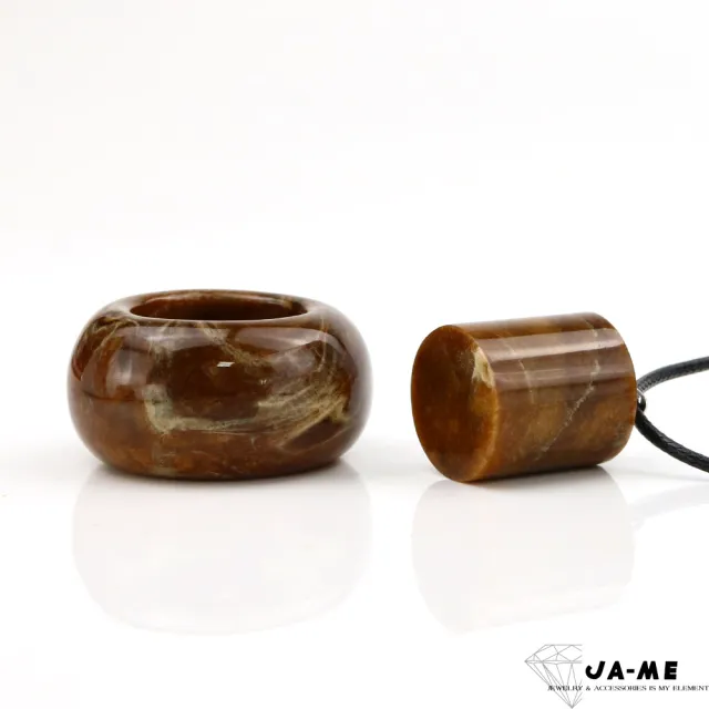 【JA-ME】天然琥珀青花瓷血根蜜蠟寬版戒指 16.6克 國際圍18 買戒指送戒芯項鍊