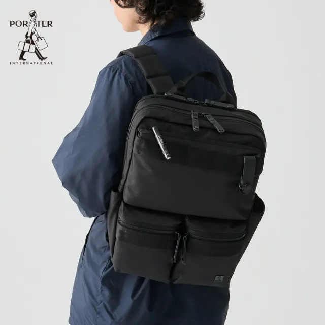 【PORTER INTERNATIONAL】自信經典NEW HEAT後背包(黑)(其他規格)