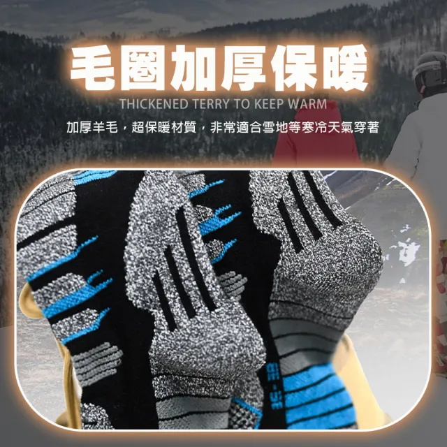 【TAS 極限運動】美麗諾羊毛中筒滑雪襪 2雙入(雪襪 耐寒 中筒滑雪襪 登山襪 滑雪襪 羊毛襪 滑雪 吸濕)