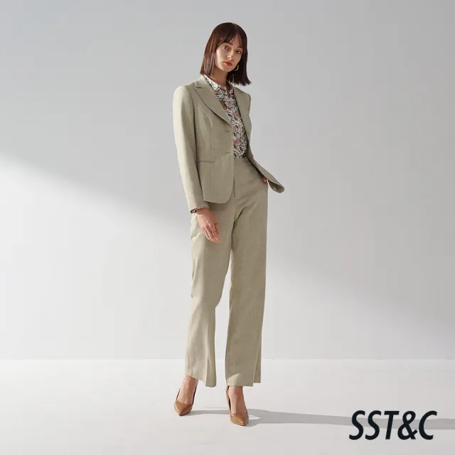 【SST&C】女裝 淺抹茶色直筒版西裝褲01022411004(換季65折)