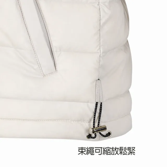 【PING】女款前口袋蓄熱保暖羽絨外套-卡其(防風透氣/防潑水/GOLF/高爾夫/RC24220-74)
