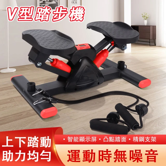 百嘉 免安裝雙液壓靜音踏步機 LED智能儀表計數腳踏機(健步