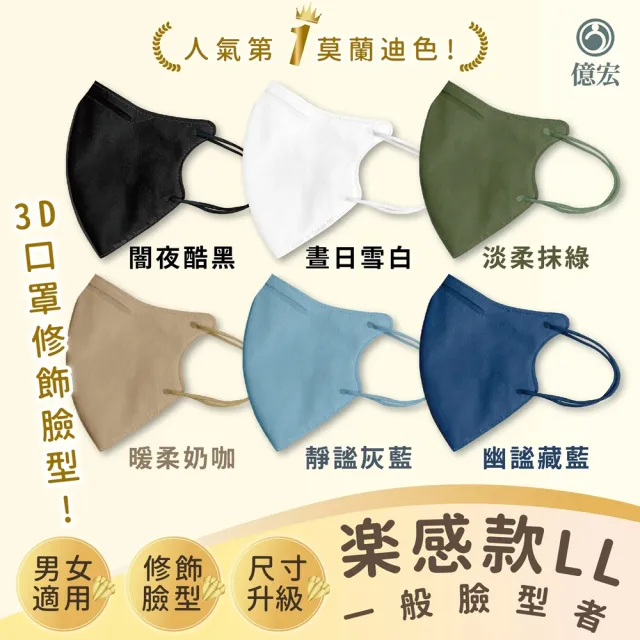 3D成人立體醫療口罩(多款任選 50片/盒)