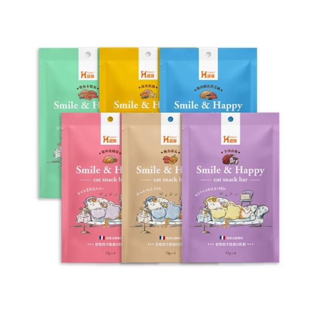 【Hyperr 超躍】好心情肉泥條 15g x 4入/包(肉泥 寵物零食 貓零食 貓點心 紓壓 海鮮 鮪魚 鮭魚 雞肉 羊肉)