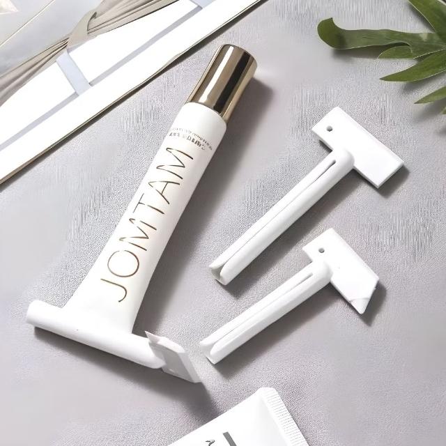 多用途擠壓器2入組(小樣 擠牙膏器 牙膏夾 旋轉擠壓器 軟管擠壓 衛浴 浴室 捲膠器 拆箱)