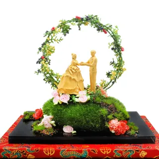 【生活金藝】花好月圓 新郎新娘 黃金擺件(金重足2.9錢)