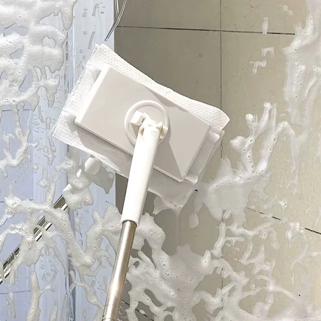 【Warm House Decor 暖和家居】懶人環保拖把兩入組(洗臉巾拖把 平板拖把 除塵拖把 懶人拖把 拖把夾濕紙巾)