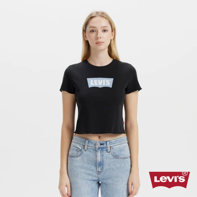 LEVIS 女款 短版T LOGO Tee 短袖 舒適短袖 厚磅 人氣新品 003SN-0001