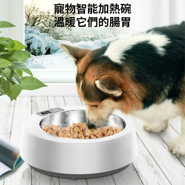 【IPSKY】寵物智能加熱碗 不鏽鋼盆(寵物加熱碗 餵食器 寵物保溫碗 恆溫碗 寵物碗)