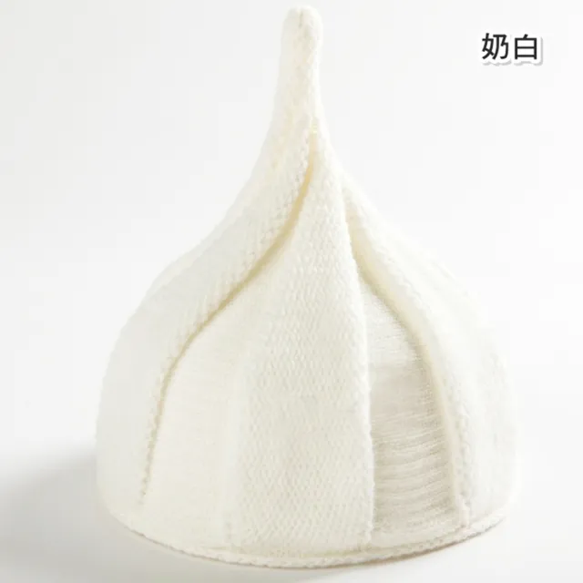 【橘魔法】旋轉毛線編織精靈帽(栗子帽 毛帽 帽子 配件 聖誕 大紅 過年 新年 中性款 男童 女童 童裝 兒童)
