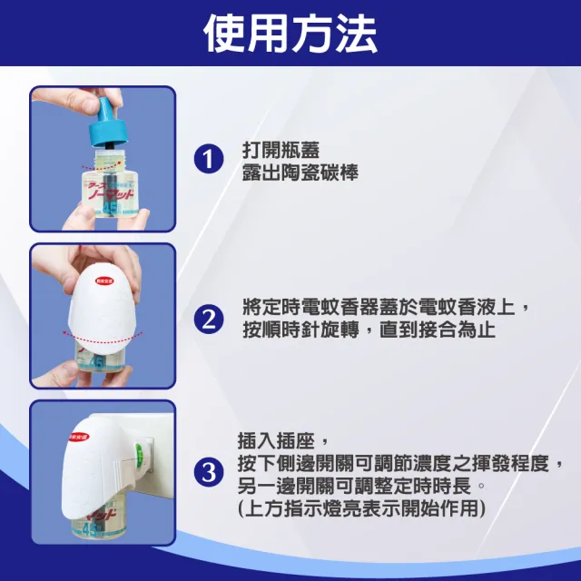 【興家安速】定時電蚊香器液家庭組(2主機+4補充瓶)