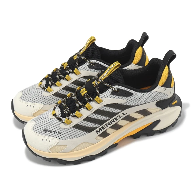 MERRELL 戶外鞋 Moab Speed 2 GTX 男鞋 米白 棕 橘 防水 黃金大底 郊山 登山鞋(ML038065)