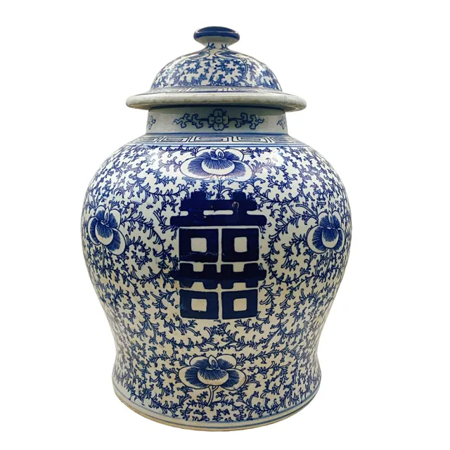 【藏古祥館】30年六堡茶+中國景德鎮手繪雙囍罐(30年六堡茶 中國景德鎮手繪雙囍罐 散茶)