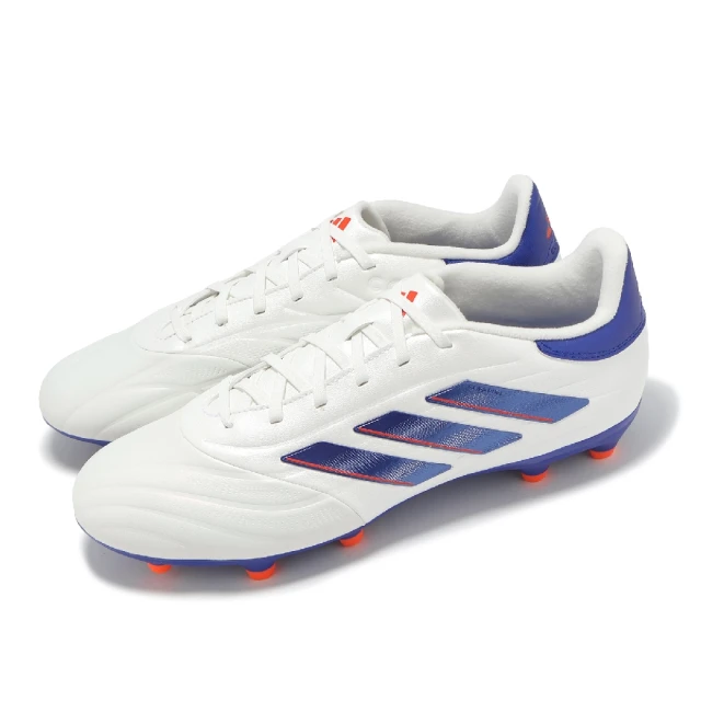 adidas 愛迪達 足球鞋 Copa Pure 2 League FG 男鞋 白藍 皮革 抓地 人工草皮 運動鞋 愛迪達(IG6408)