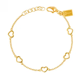 【Just Gold 鎮金店】心路 黃金手鍊