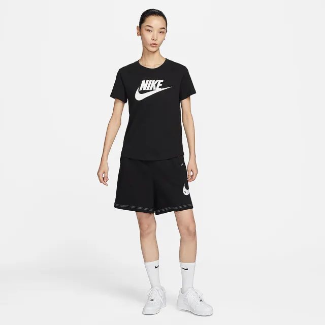 【NIKE 耐吉】短袖上衣 女 運動 Sportswear Essentials 黑 DX7907-010(3S4974)