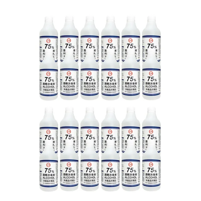 【台糖】75%酒精消毒液 24瓶組(500ml/瓶 醫療器材消毒等級 防疫清潔)