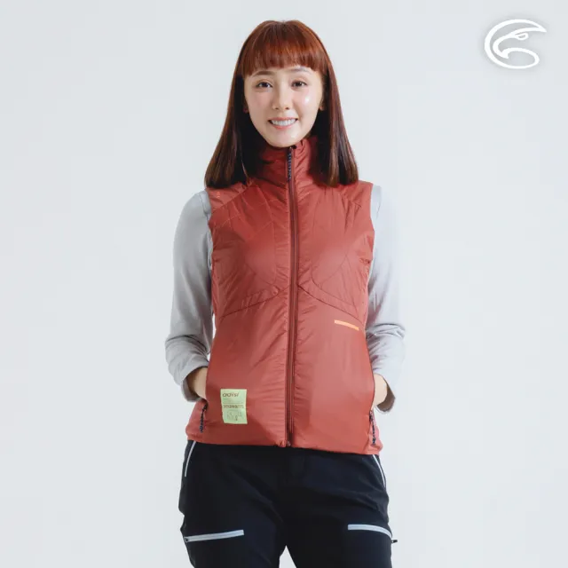 【ADISI】女SMAWARM海洋溫控超撥水彈性背心 AV2421079 繡紅 M-2XL(蚵殼棉 運動外套 抗風 海洋紗)