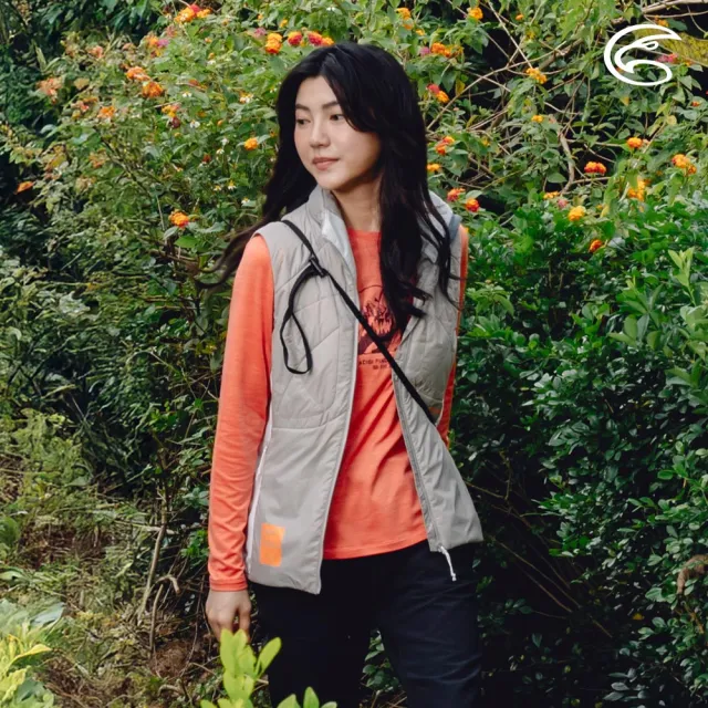 【ADISI】女SMAWARM海洋溫控超撥水彈性背心 AV2421079 栗灰 S-2XL(蚵殼棉 運動外套 抗風 海洋紗)