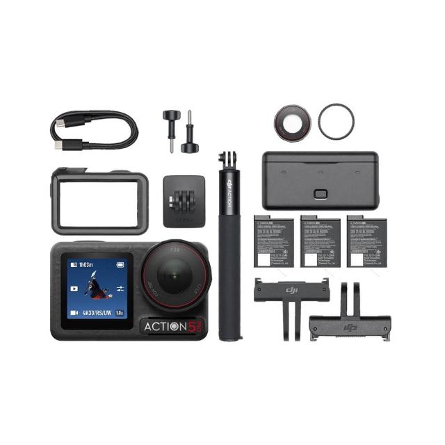 【DJI】Osmo Action 5 Pro 暢拍套裝 運動相機+後螢幕/前螢幕/鏡頭鋼化貼(公司貨)