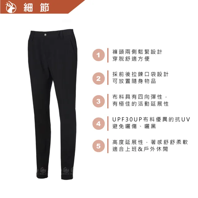 【Wildland 荒野】女 四向彈性抗UV長褲《黑》S1391/登山/休閒/上班/健行褲(悠遊山水+)