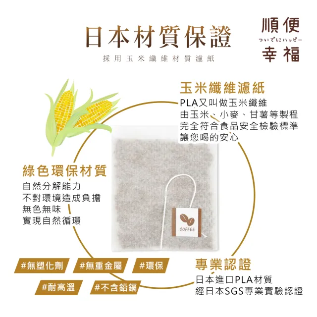 【順便幸福】現磨浸泡式咖啡-精品系列12包x1盒(冷泡 沖泡 茶包)