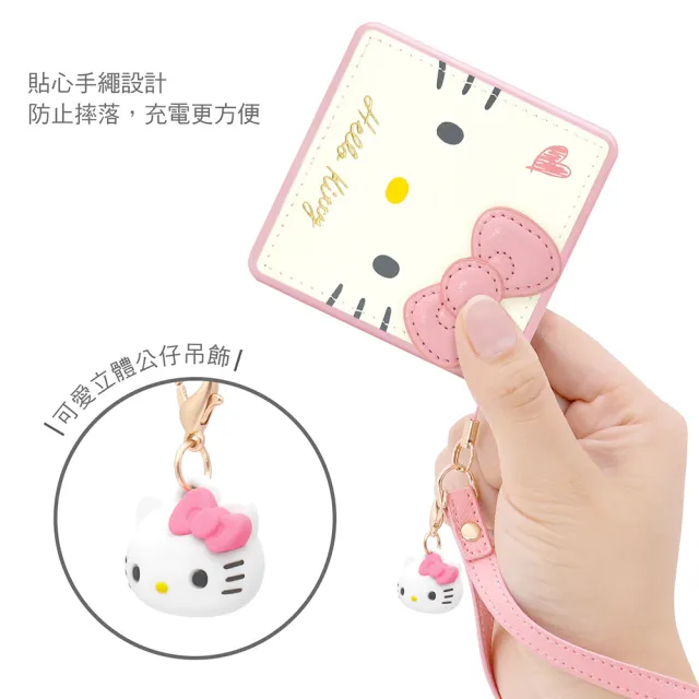 【GARMMA】IK-7CDD12 10000mAh 38.5Wh 20W 2孔輸出 三麗鷗家族 數顯PD行動電源(PD快充/皮革質感)