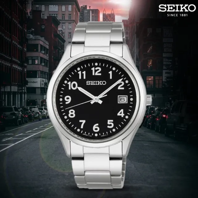 【SEIKO 精工】SOLAR太陽能 經典大三針數字手錶 石英錶38.7mm(SBPX155J / V157-0DX0D)