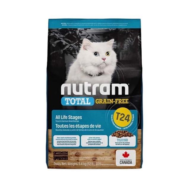 【Nutram紐頓】T24無穀挑嘴全齡貓飼料5.4kg/12lb(貓乾糧、無穀貓糧)