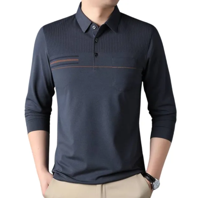 【J.Malo】冬季簡約風長袖polo衫(polo衫 長袖polo衫 男長袖polo衫 精緻刺繡 舒適棉質)