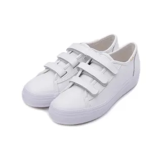 【Keds】出清品 TRIPLE KICK 時尚皮革厚底魔鬼氈休閒鞋(9193W132808)