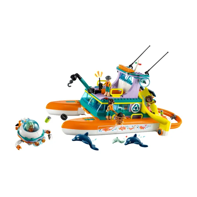 福利品【LEGO 樂高】Friends 41734 海上救援船(家家酒 女孩玩具推薦)