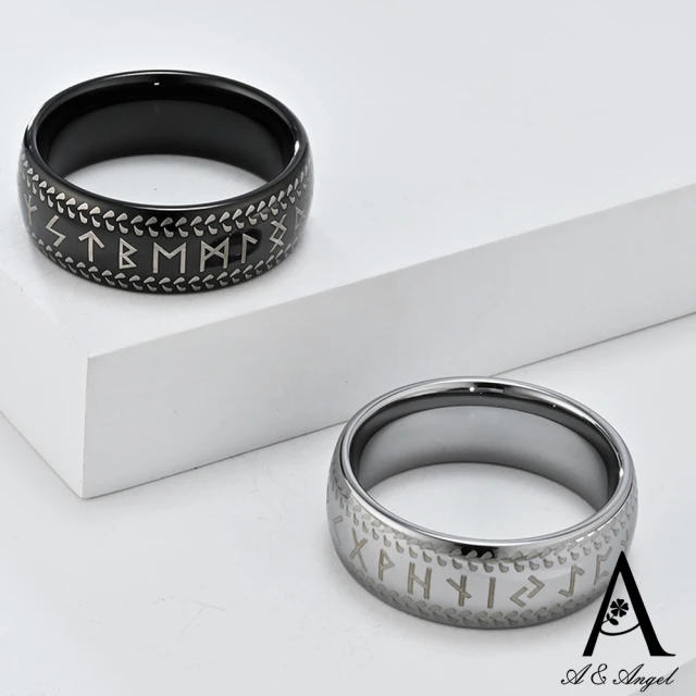 ANGEL 王者KING滿鑽華麗不鏽鋼中性寬版戒指(2色戒圍