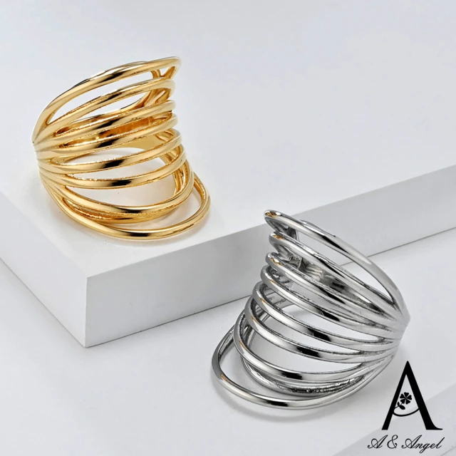 ANGEL 王者KING滿鑽華麗不鏽鋼中性寬版戒指(2色戒圍