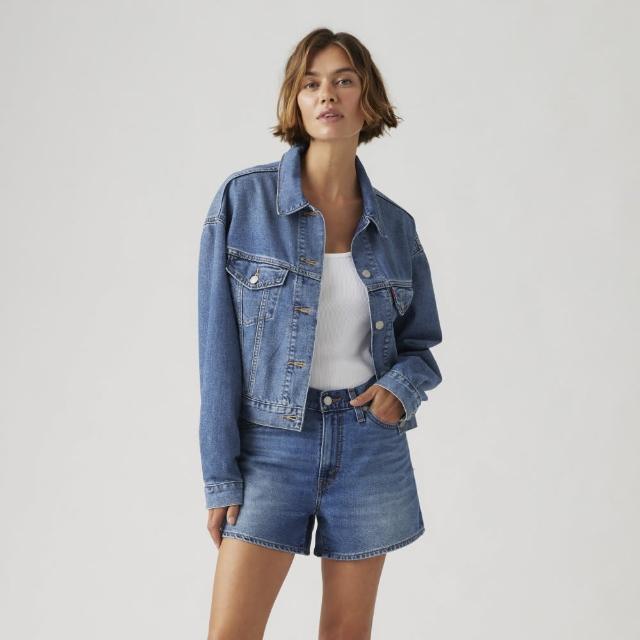 【LEVIS】女款 90S TYPE III 復古寬袖三代短版丹寧牛仔外套 熱賣單品 A9155-0009