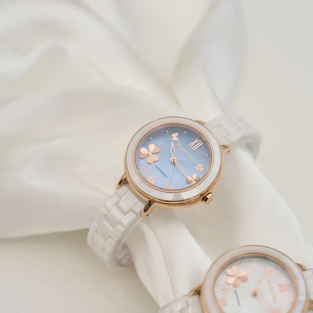 【Relax Time】拾光花語 太陽能陶瓷女錶 手錶 禮物 送禮 推薦(RT-110S-05)