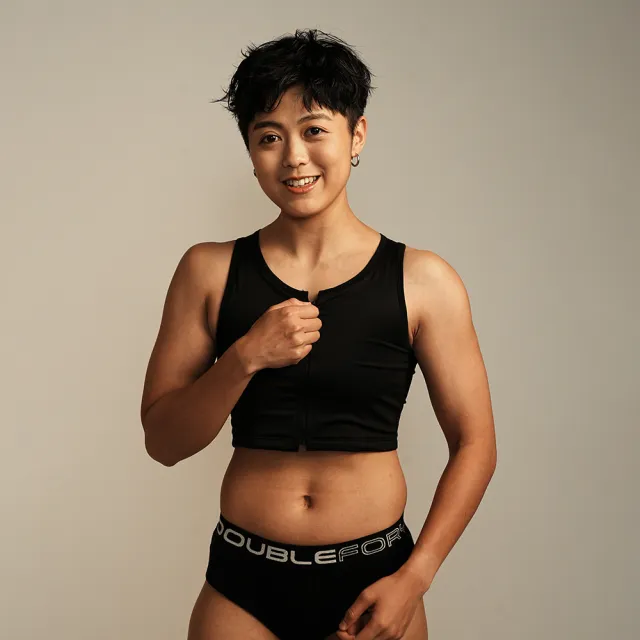 【DOUBLE】REDSTAR束胸 強束運動拉鍊款(S~XL)