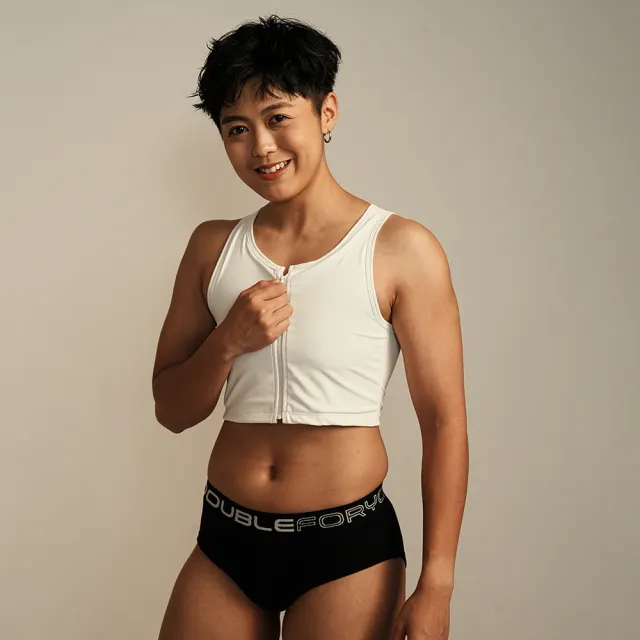 【DOUBLE】REDSTAR束胸 強束運動拉鍊款(S~XL)
