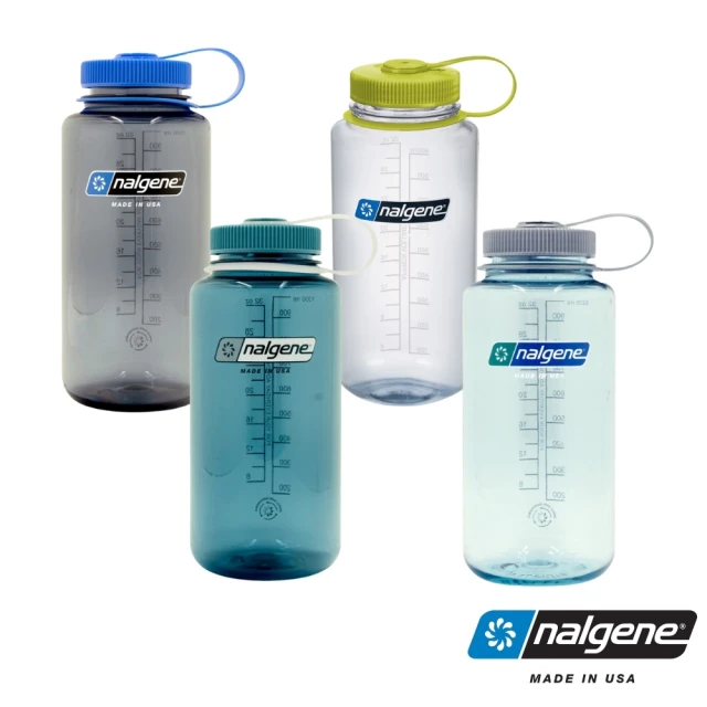 NALGENE Nalgene Sustain 寬嘴水壼 1000cc 軍藍/ 透明/ 水藍/ 煙霧灰(馬布谷戶外)