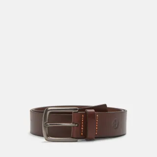 【Timberland 官方旗艦】男款棕色38MM皮帶(A2MP4214)