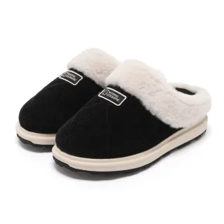 【國家地理服飾官方旗艦】女裝 MUFFLE V3 毛絨穆勒拖鞋 -黑色