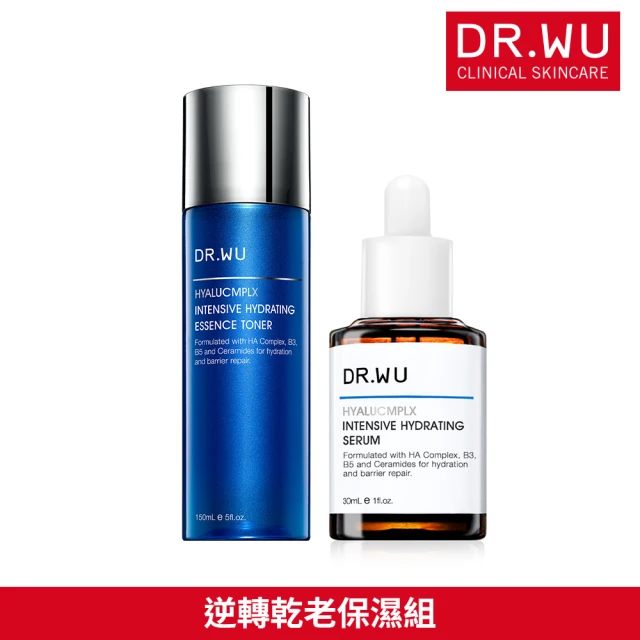 DR.WU 達爾膚 逆轉乾老保濕組(玻尿酸化妝水150ML+玻尿酸精華液30ML)