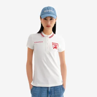【Roots】Roots女裝- ATHLETIC REMIX SLIM FIT 短袖POLO衫(白色)