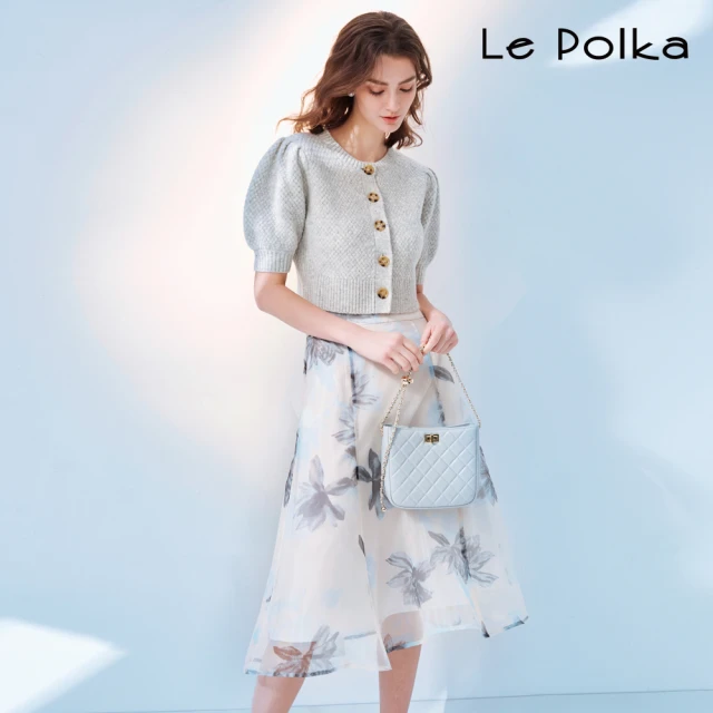 Le Polka 浪漫花卉波浪長裙-女