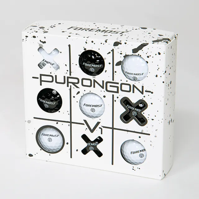 【Foremost】ProTourX3 PuRonGon V1 三層球 高爾夫球 9入(黑球 白球 色球 超遠距)