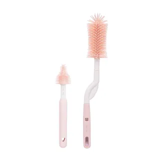 【nac nac】白金矽膠旋轉奶瓶奶嘴刷-甜橙粉(奶瓶刷/奶嘴刷)